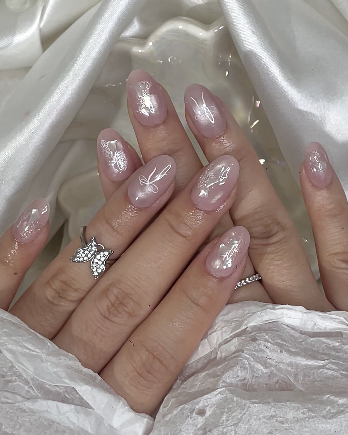 Cotton Candy press-on nails
