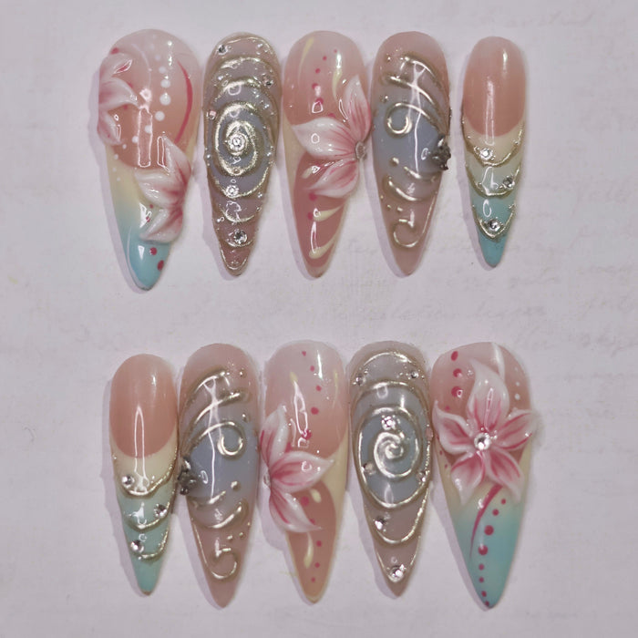 Soft Spring press-on nails