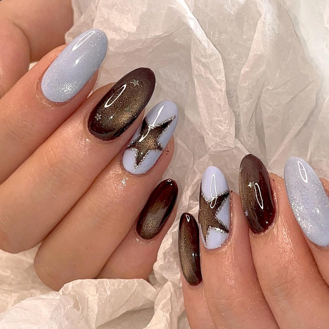 Y2K brown — custom nail design