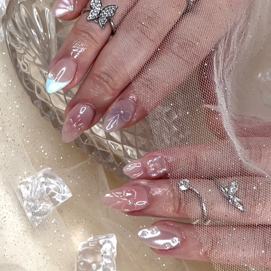 Mixed art — custom nail design